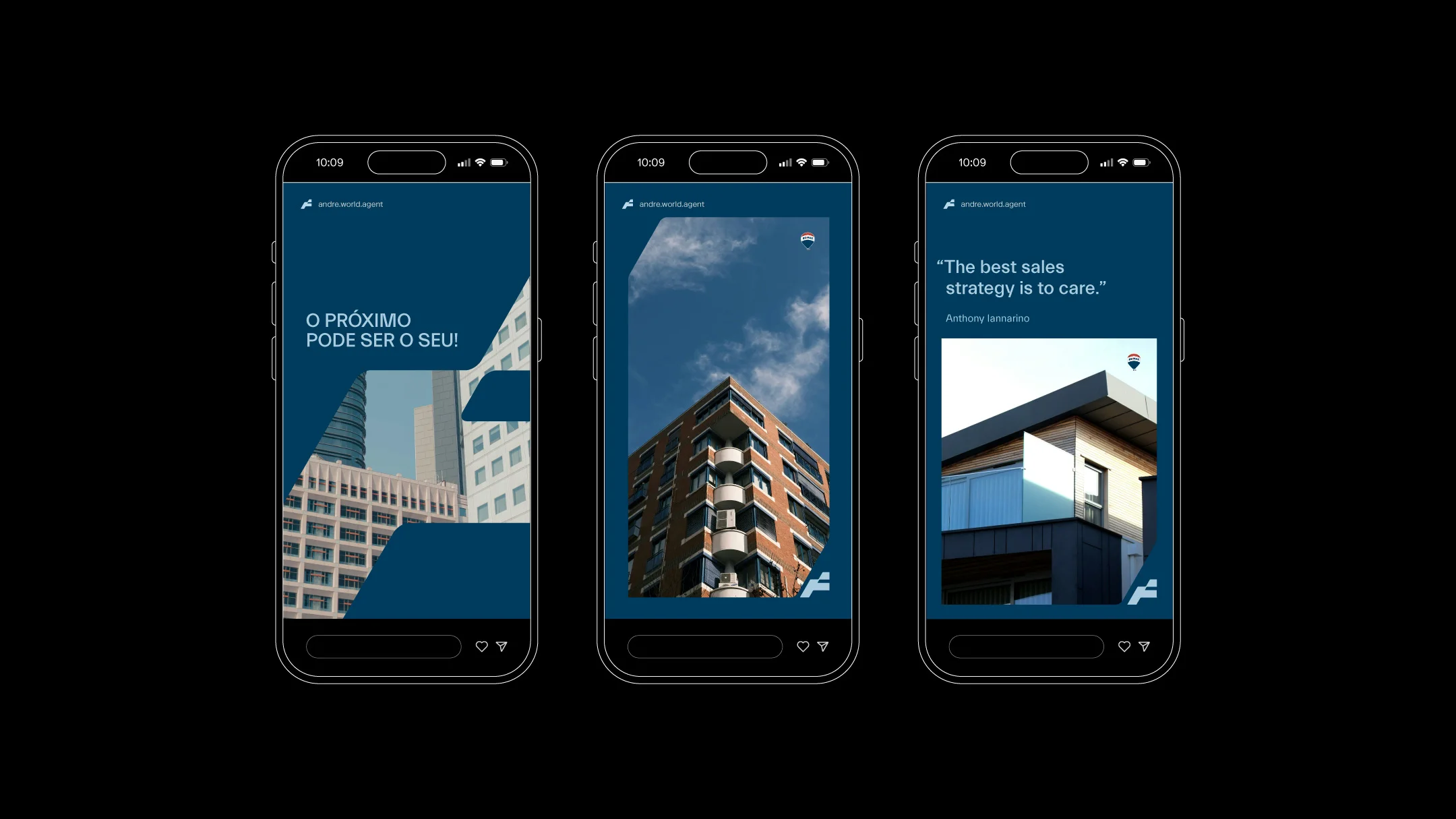 Projeto André Fernandes da Nhdesign: Post de Instagram promovendo a experiência de arrendar imóveis no Porto