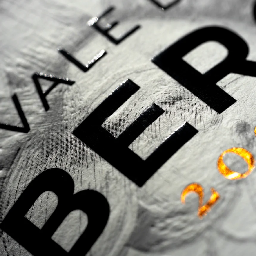 Projeto Vale do Bero da Nhdesign: Pormenor do rótulo da garrafa do vinho Vale do Bero