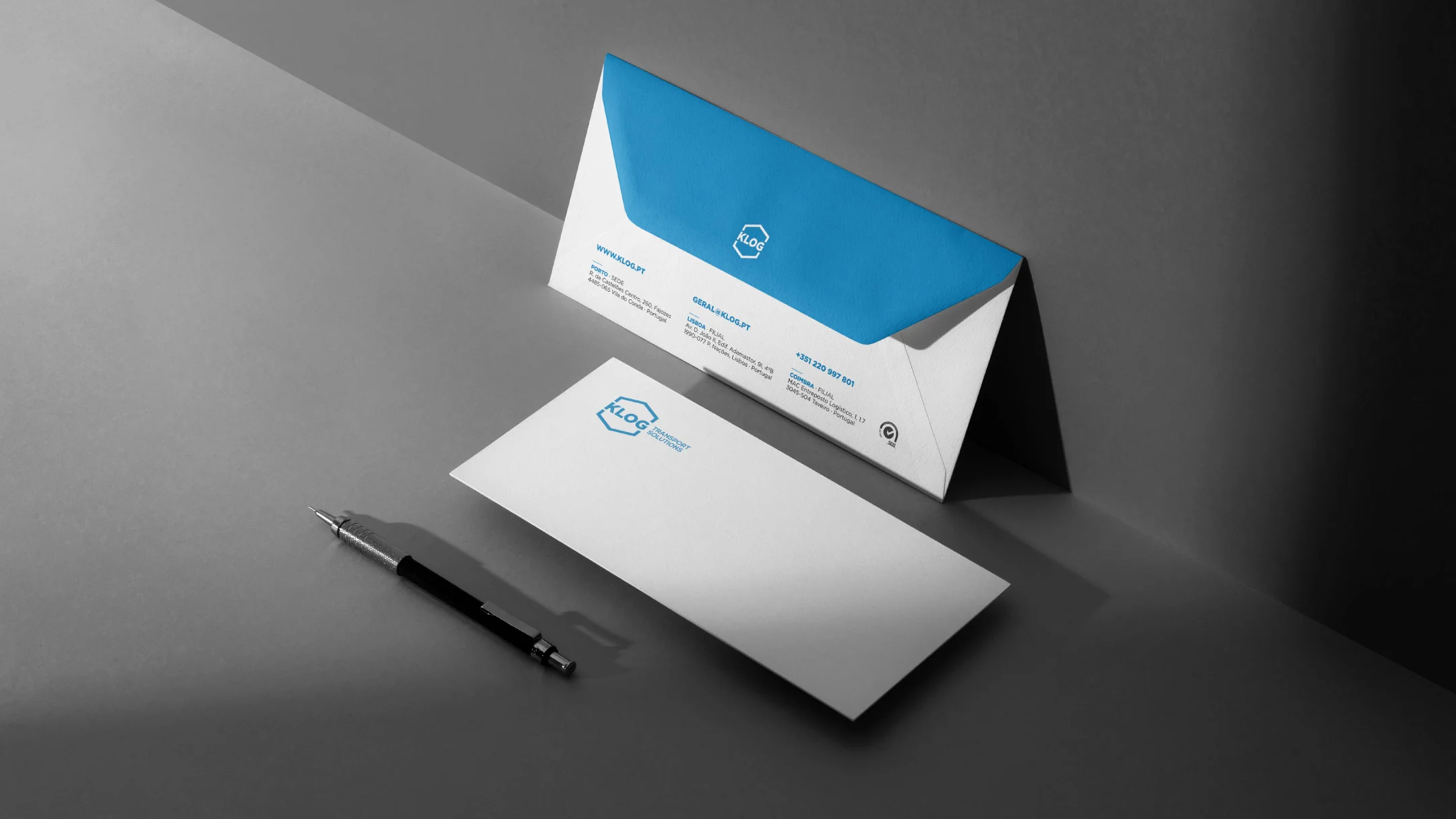 Nhdesign project KLOG Transport Solutions: KLOG envelope