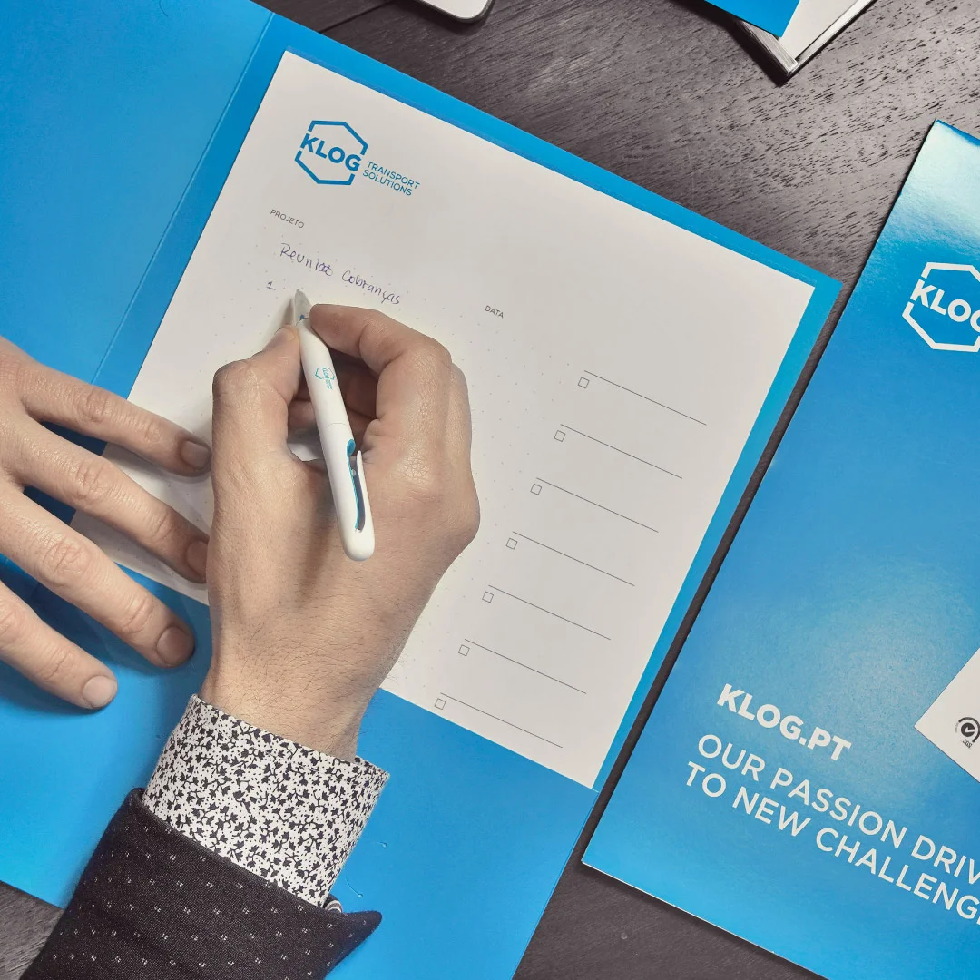 Nhdesign project KLOG Transport Solutions: stationery of KLOG