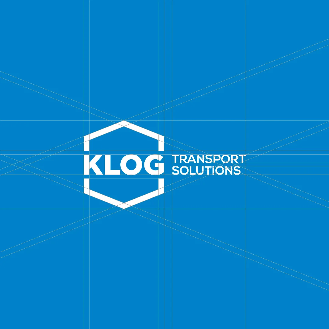 Nhdesign project KLOG Transport Solutions: Logo construction grid