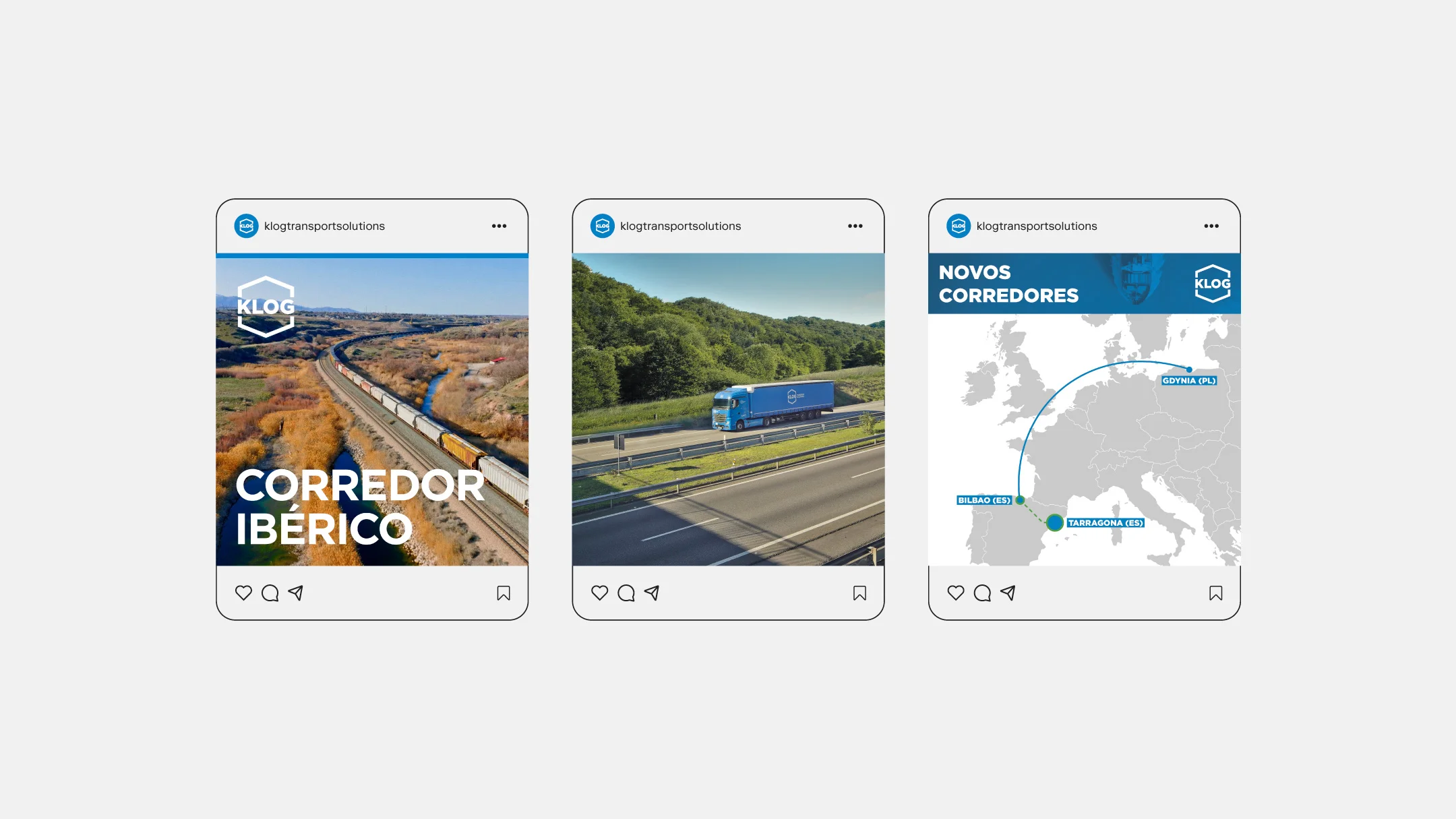 Nhdesign project KLOG Transport Solutions: KLOG social media