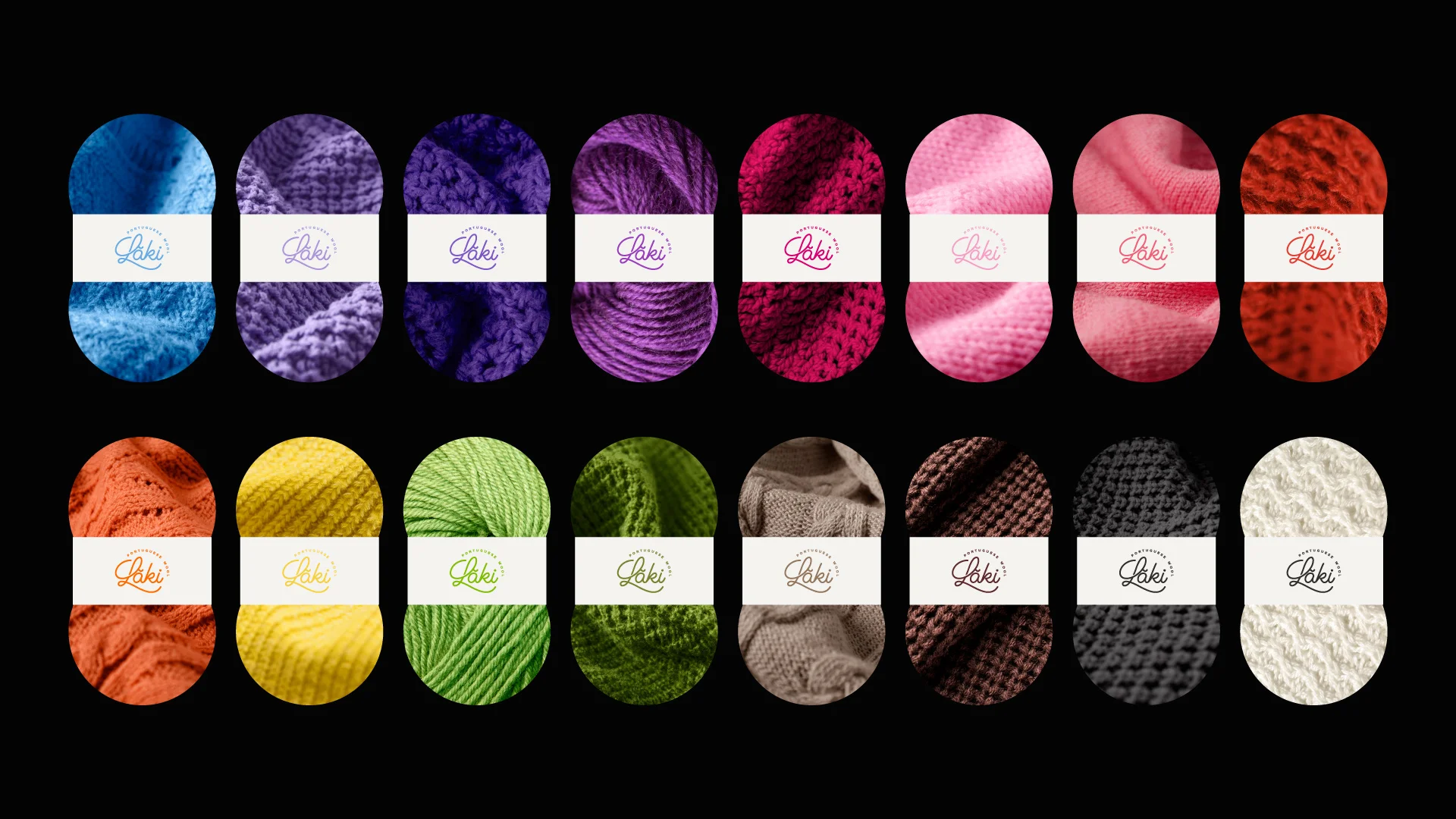 Projeto Lãki da Nhdesign: Cores das lãs disponíveis na Lãki
