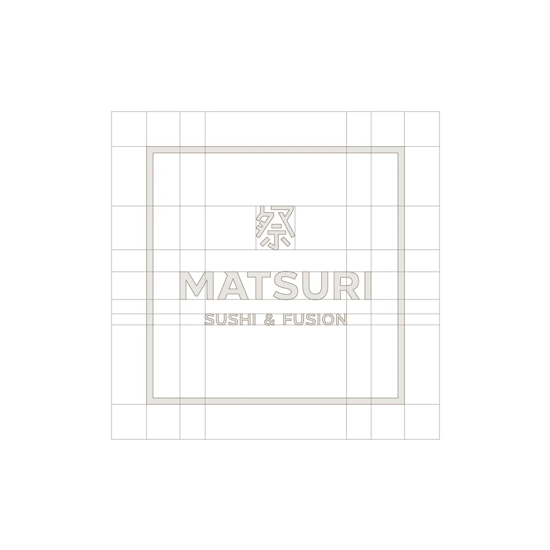 Nhdesign project Matsuri: Logo construction grid