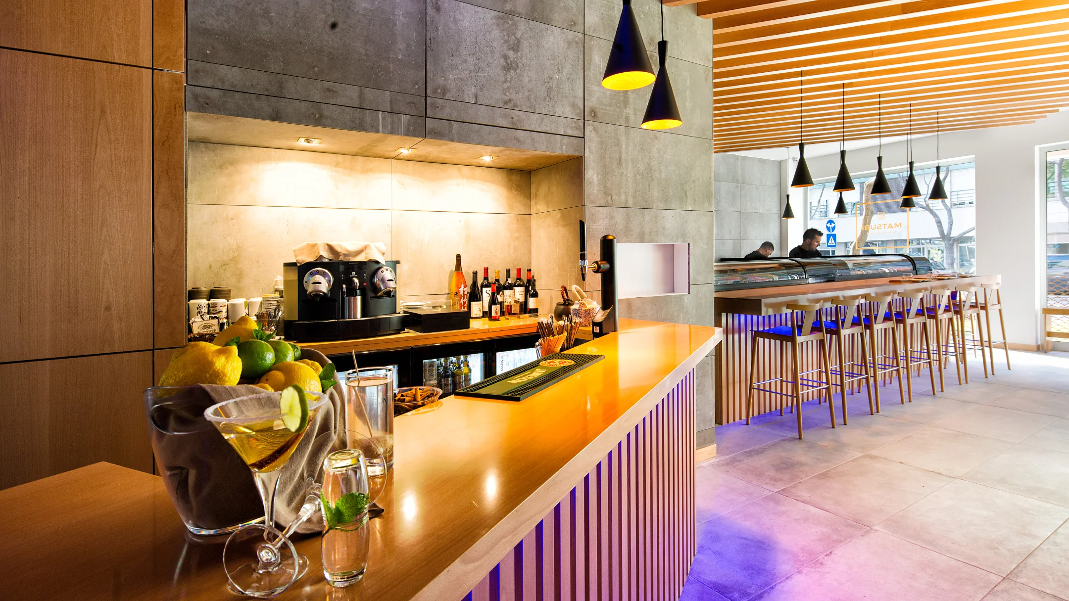 Nhdesign project Matsuri: Matsuri interior with minimalist design and details inspired by Japanese aesthetics, creating a warm and sophisticated atmosphere