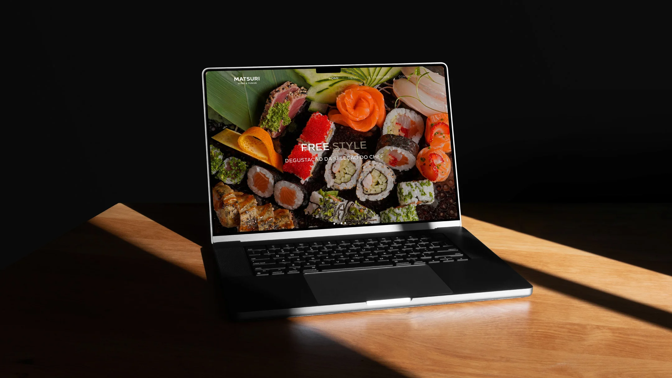 Nhdesign project Matsuri: Matsuri website featuring menu photos and contact information