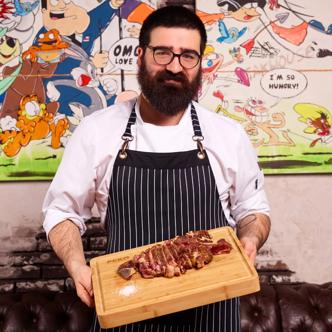 Projeto PEKO & Co. da Nhdesign: Chef com tábua de cortar da Peko