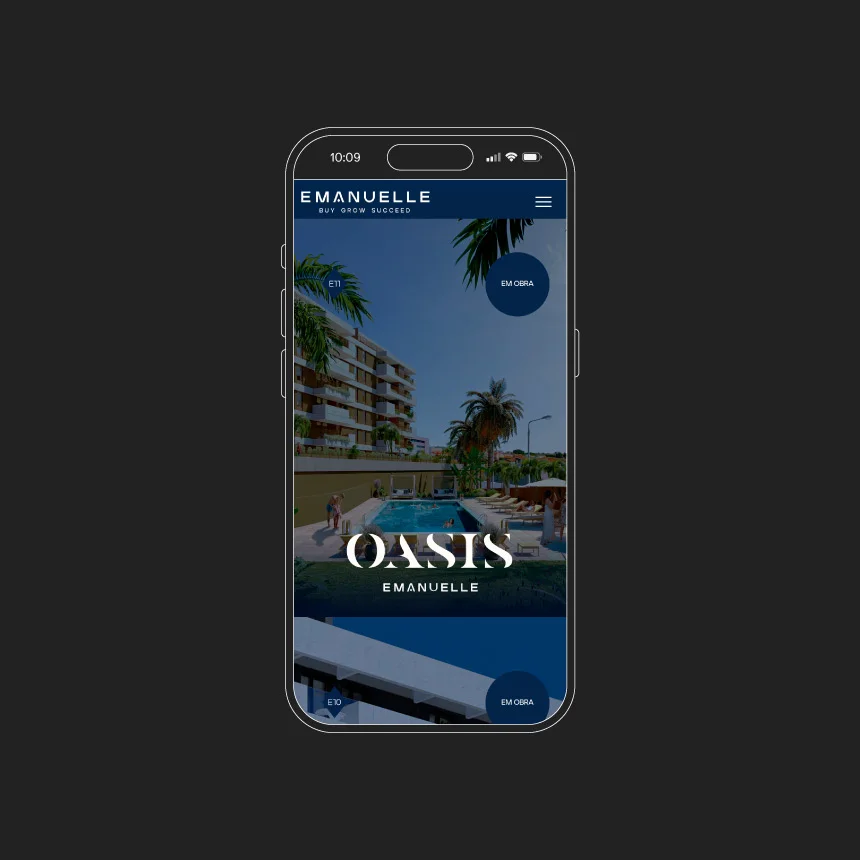 Projeto Emanuelle da Nhdesign: Site adaptado para telemóvel