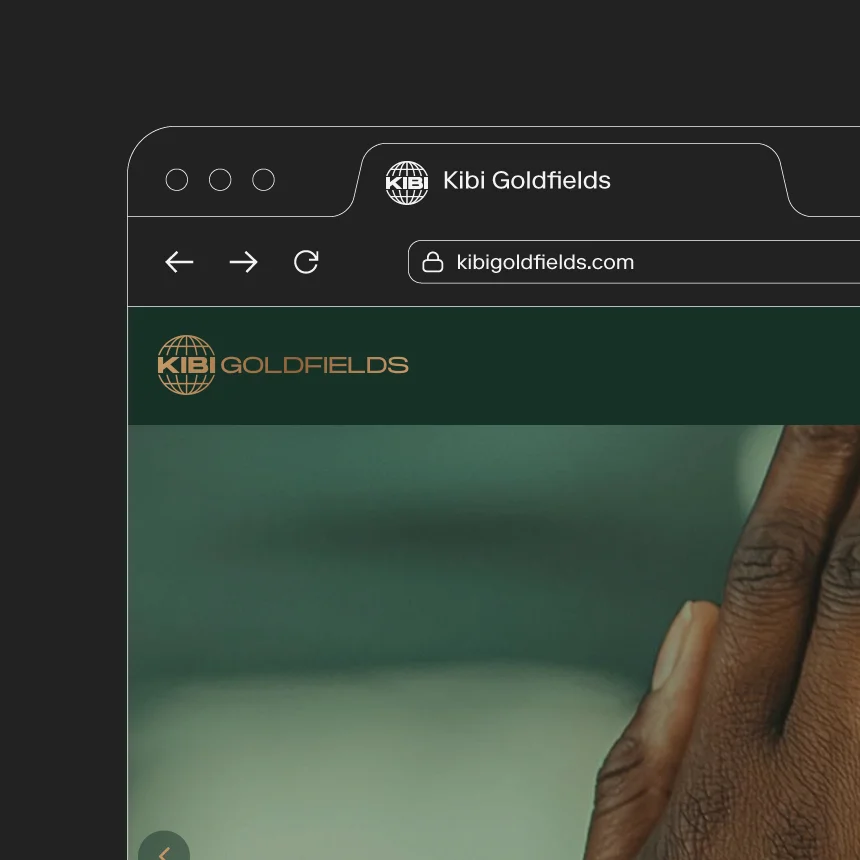 Projeto Kibi Goldfields da Nhdesign: Logotipo de tamanho reduzido