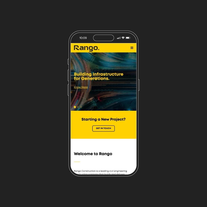 Projeto Rango da Nhdesign: Site adaptado para telemóvel